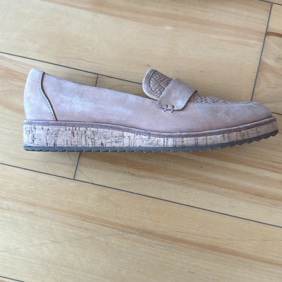 Aldo Summer Loafer Beige Leather Cork Bottom size 7 - Picture 3 of 3